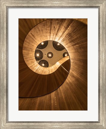 Framed Wooden Staircase 2 Print