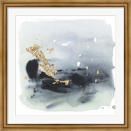 Framed Cerulean &amp; Gold II Print