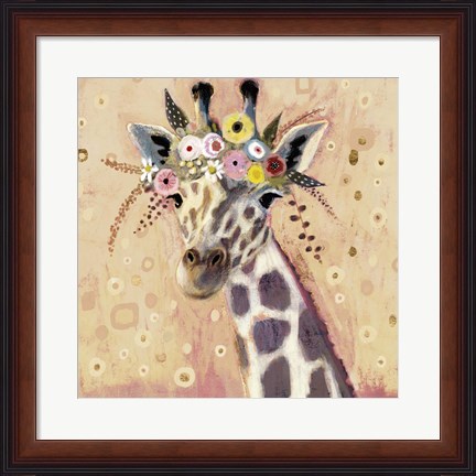 Framed Klimt Giraffe I Print