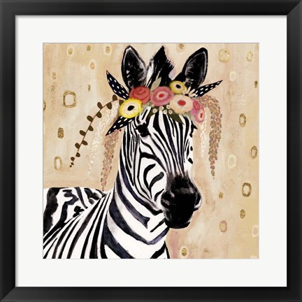 Framed Klimt Zebra I Print