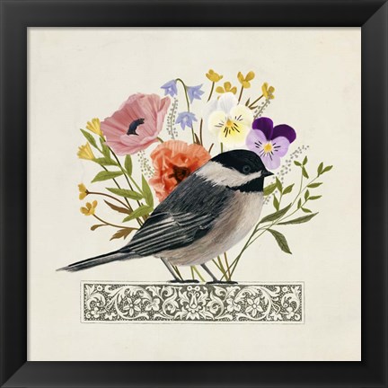 Framed Avian Collage II Print