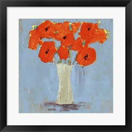 Framed Orange Poppy Impression II Print