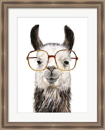 Framed Hip Llama III Print