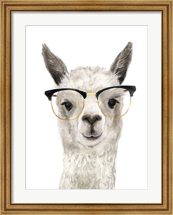 Framed Hip Llama IV Print