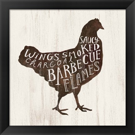 Framed Farmhouse BBQ III Print