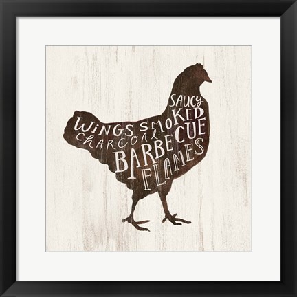 Framed Farmhouse BBQ III Print