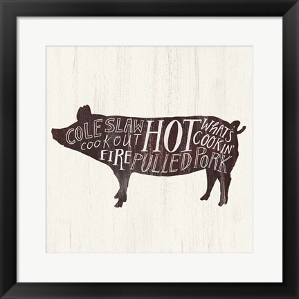 Framed Farmhouse BBQ IV Print