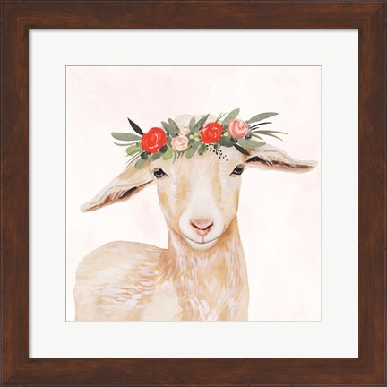 Framed Garden Goat I Print