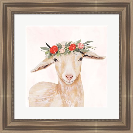 Framed Garden Goat I Print