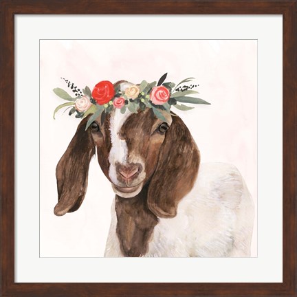 Framed Garden Goat II Print