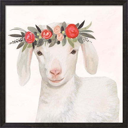 Framed Garden Goat IV Print