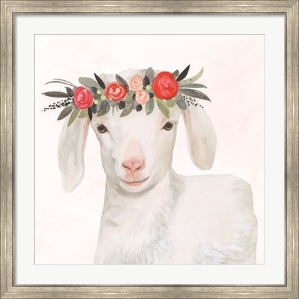 Framed Garden Goat IV Print