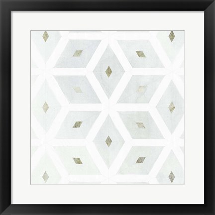 Framed Seaglass Tiles I Print