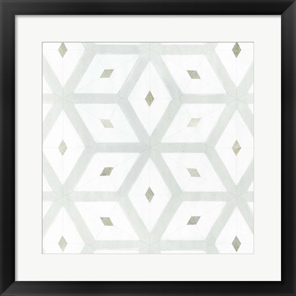 Framed Seaglass Tiles II Print