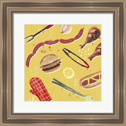 Framed Throw it on the Grill III Print