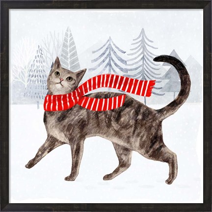 Framed Christmas Cats &amp; Dogs I Print