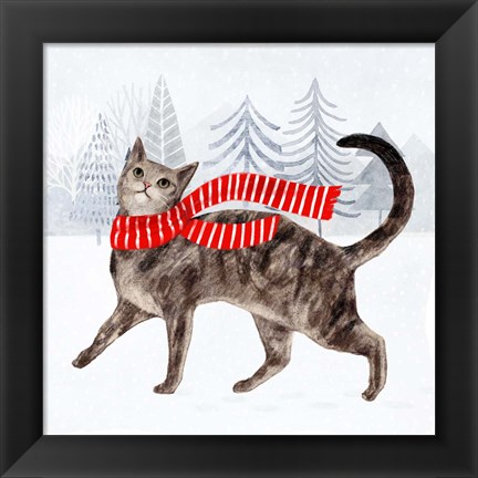 Framed Christmas Cats &amp; Dogs I Print