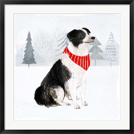 Framed Christmas Cats &amp; Dogs II Print