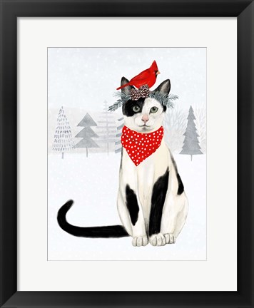 Framed Christmas Cats &amp; Dogs VI Print