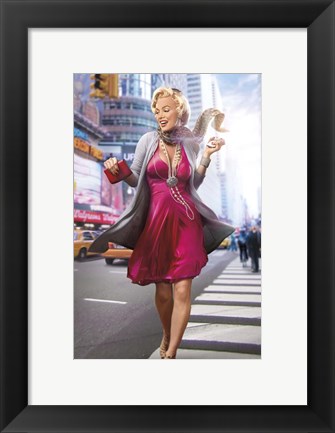 Framed Marilyn in the City Print