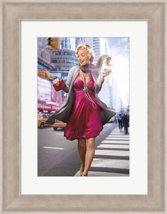 Framed Marilyn in the City Print