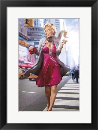 Framed Marilyn in the City Print