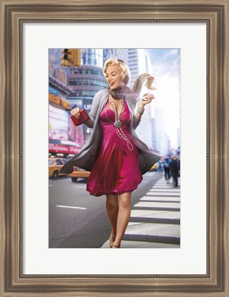 Framed Marilyn in the City Print