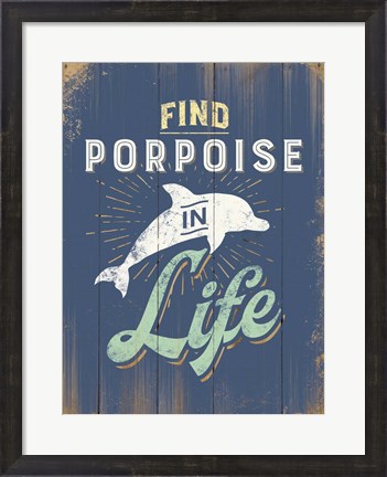 Framed Punny Coastal I Print