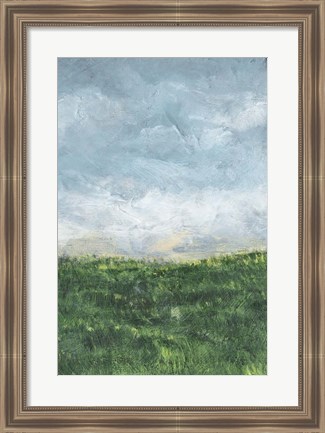 Framed Verdant Fields II Print