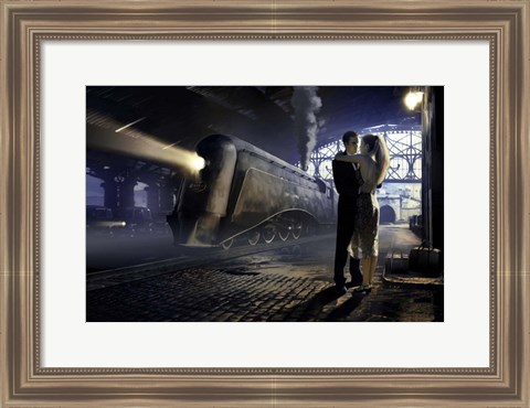 Framed Train Depot Print