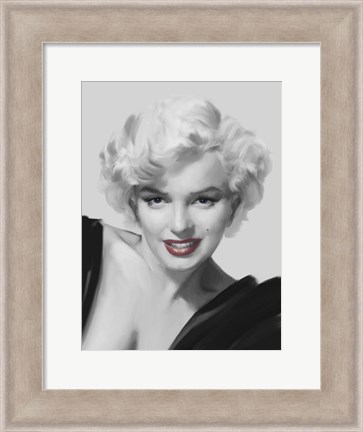 Framed Look Red Lips Print