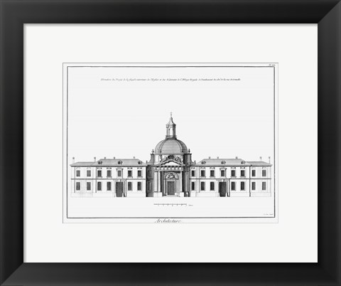 Framed Architectural Elevation I Print