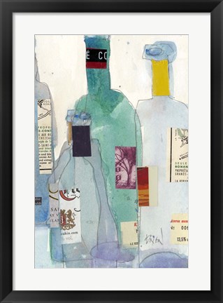 Framed Wine Bottles II Print