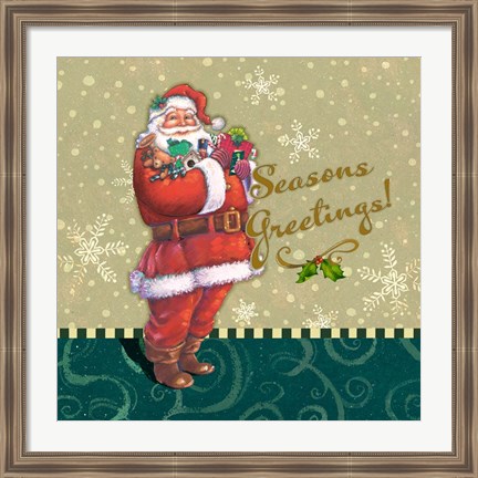 Framed Classic Santa I Print