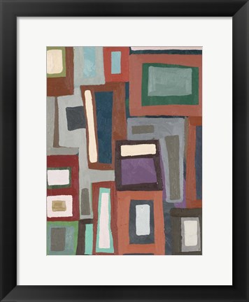 Framed Color Blocking I Print