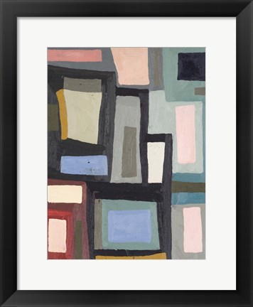 Framed Color Blocking III Print