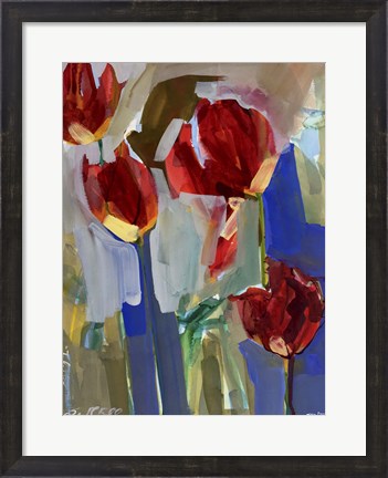 Framed Painterly Tulips I Print