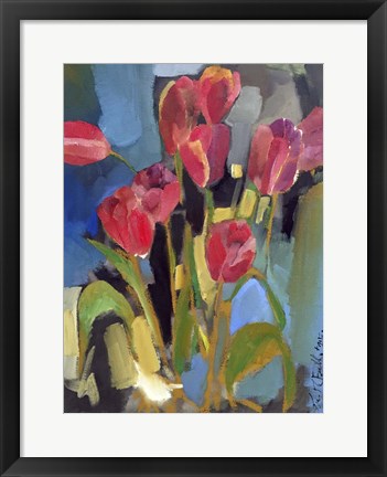 Framed Painterly Tulips II Print