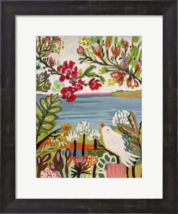 Framed Birds in the Garden II Print