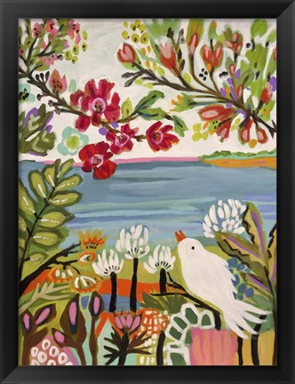 Framed Birds in the Garden II Print