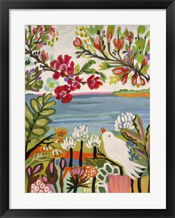 Framed Birds in the Garden II Print