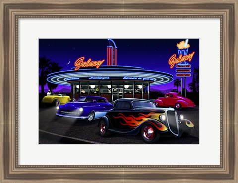 Framed Diners and Cars VII Print