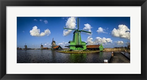 Framed Dutch Windmills Print