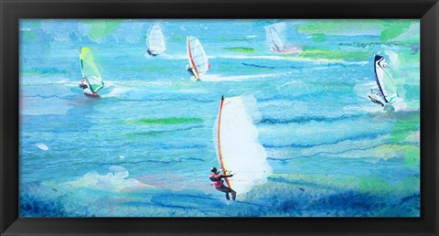 Framed Windsurfing Print