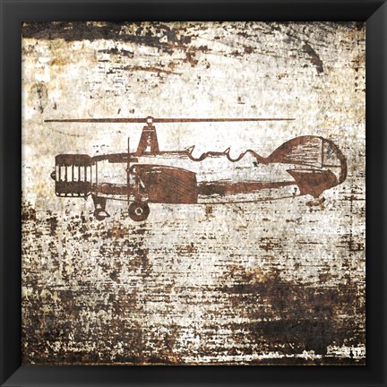 Framed Vintage Airplane Print