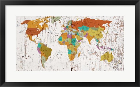 Framed World Map VIII Print