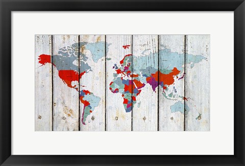 Framed World Map IX Print