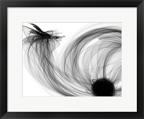 Framed Abstract Black and White 18-06-36 Print