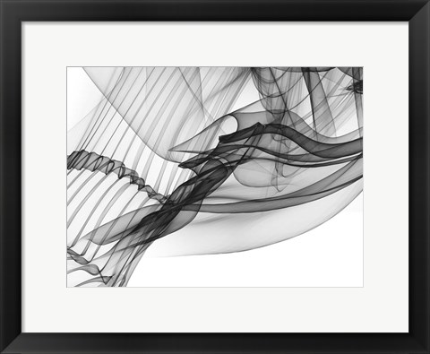 Framed Abstract Black and White 18-26-46 Print