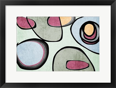 Framed Vibrant Colorful Abstract-0-39 Print